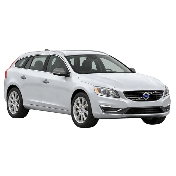 Volvo V60 2016 en plateado, vista tres cuartos frontal (mirando a la derecha)