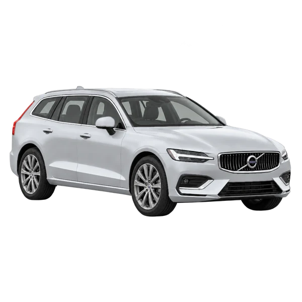 Volvo V60 2019 argent, vue trois-quarts avant (orienté vers la droite)
