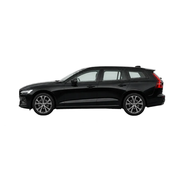 Volvo V60 2023 noir, vue côté (vers la gauche)