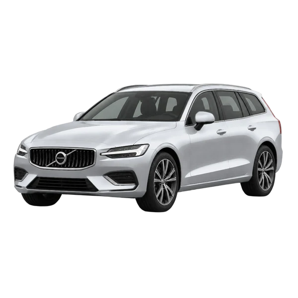 Volvo V60 2023 argent, vue trois-quarts avant (orienté vers la gauche)