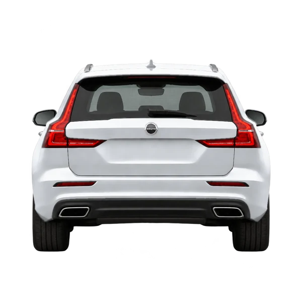 Volvo V60 2026 باللون فضي، منظر من الخلف