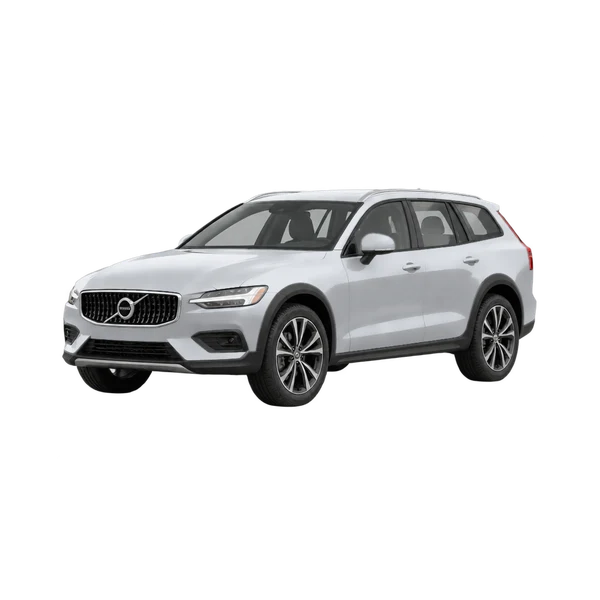 シルバーの2026 Volvo V60CC（フロントスリークォーター(左向き)ビュー）