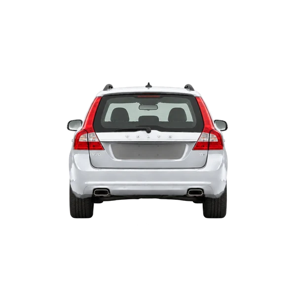Volvo V70 2014 باللون فضي، منظر من الخلف