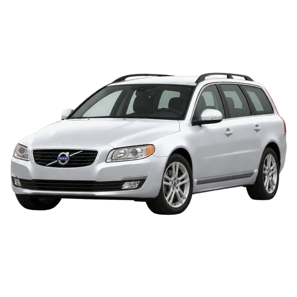 2015 Volvo V70 in Silber, Ansicht: Dreiviertelansicht vorne (nach links gerichtet)