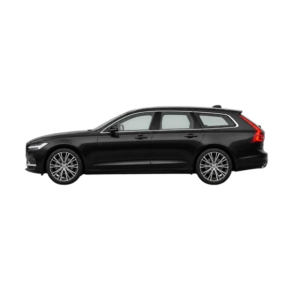 2024 Volvo V90 in schwarz, Ansicht: Seite (nach links gerichtet)