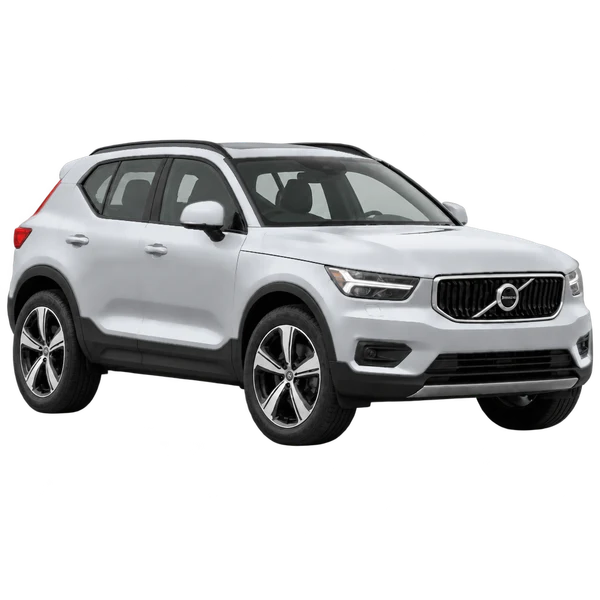 Volvo XC40 2017 prata, vista três quartos dianteiro (voltado para a direita)