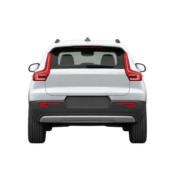 Volvo XC40 2019 باللون فضي، منظر من الخلف
