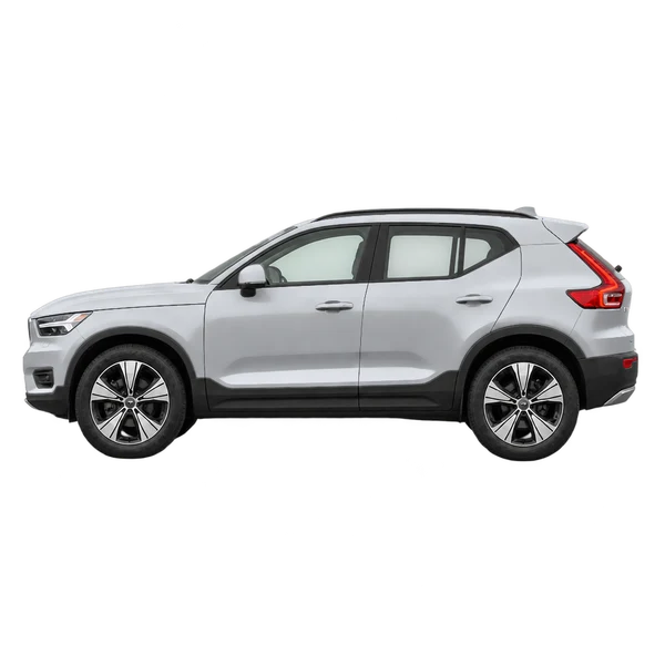 2020 Volvo XC40 in Silber, Ansicht: Seite (nach links gerichtet)