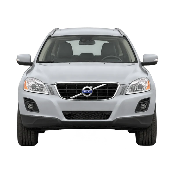 Volvo XC60 2012 باللون فضي، منظر أمامي