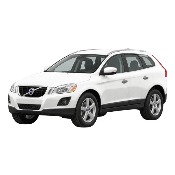 Volvo XC60 2012 باللون أبيض، منظر منظر أمامي بزاوية ثلاثة أرباع (متجه لليسار)