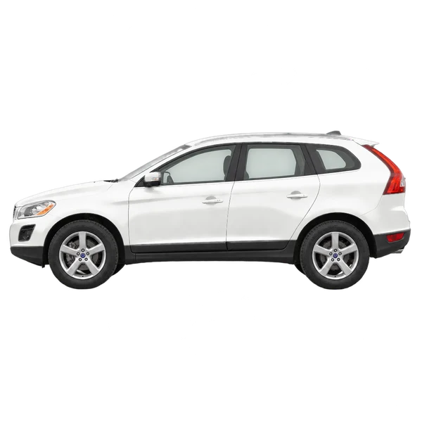 Volvo XC60 2014 branco, vista lateral (voltada para a esquerda)