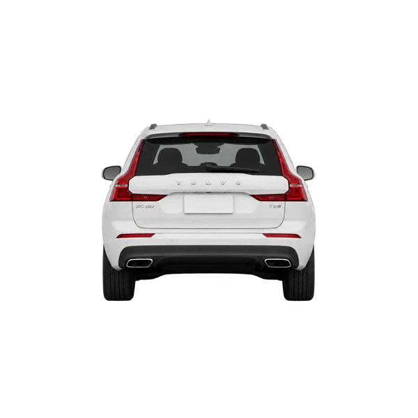 white 2018 Volvo XC60 rear view