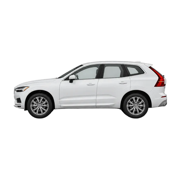 white 2018 Volvo XC60 side (facing left) view