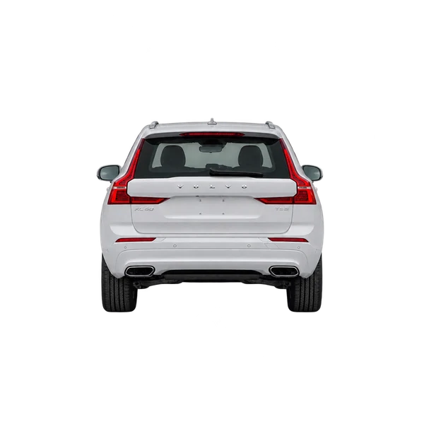 white 2019 Volvo XC60 rear view