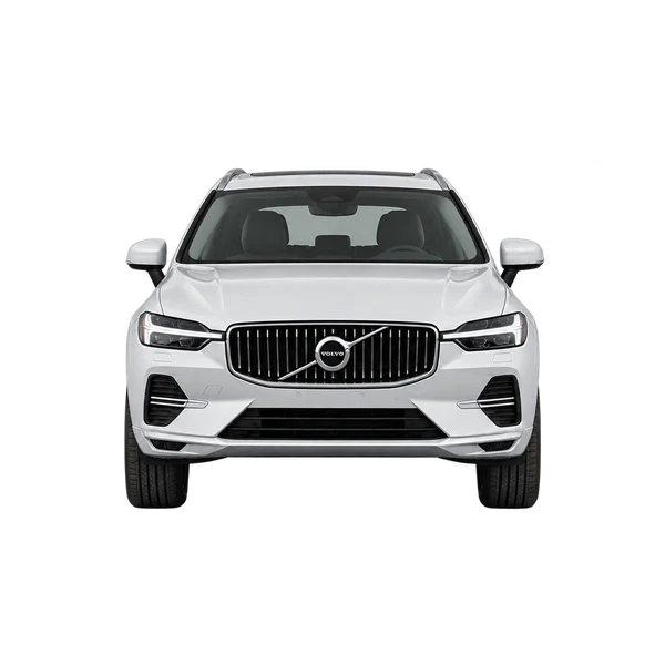 Volvo XC60 2026 باللون أبيض، منظر أمامي