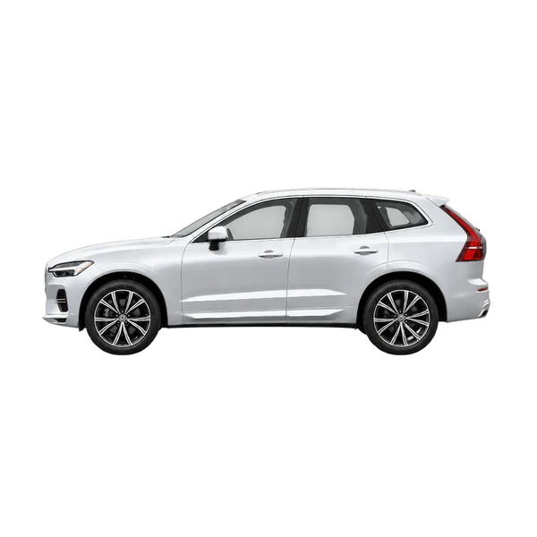 2027 Volvo XC60 in Silber, Ansicht: Seite (nach links gerichtet)