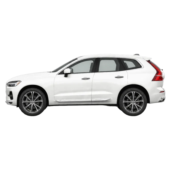 2027 Volvo XC60 in weiß, Ansicht: Seite (nach links gerichtet)