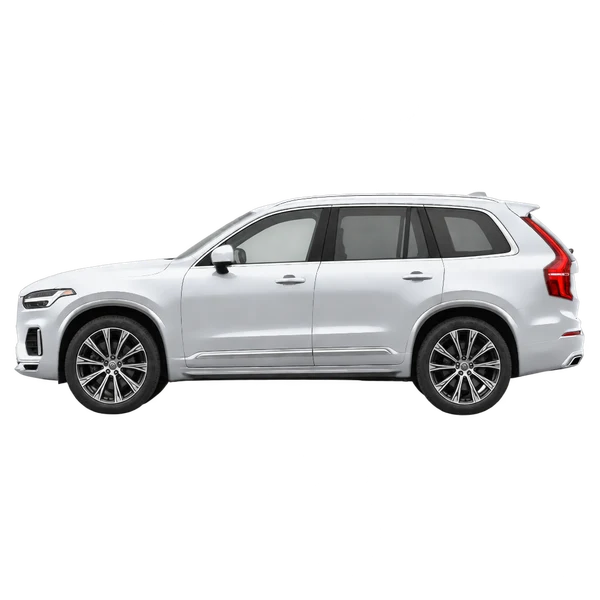 2027 Volvo XC90 B6 AWD in Silber, Ansicht: Seite (nach links gerichtet)