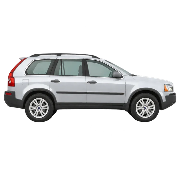 Volvo XC90 2013 باللون فضي، منظر منظر جانبي (باتجاه اليمين)