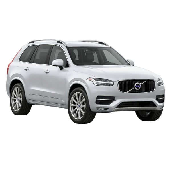 Volvo XC90 2015 en plateado, vista frontal tres cuartos (hacia la izquierda)