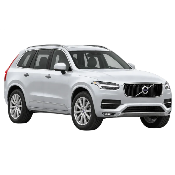 2019 Volvo XC90 in Silber, Ansicht: Dreiviertelansicht vorne (nach rechts)