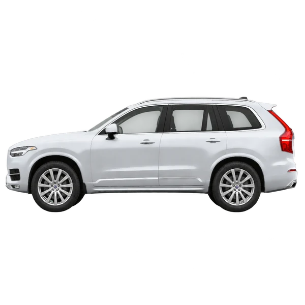 2022 Volvo XC90 in Silber, Ansicht: Seite (nach links gerichtet)