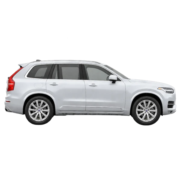 Volvo XC90 2023 argent, vue profil (tourné vers la droite)
